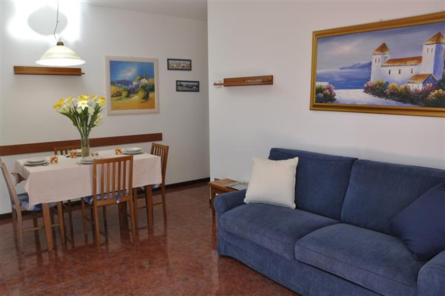 Living room with kitchen