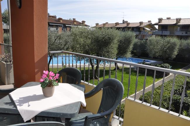 balcony with garden furniture