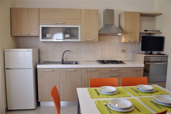 Living room with kitchen