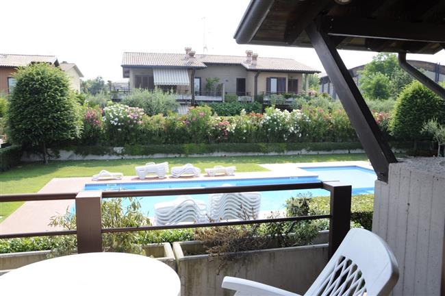 balcony with garden furniture